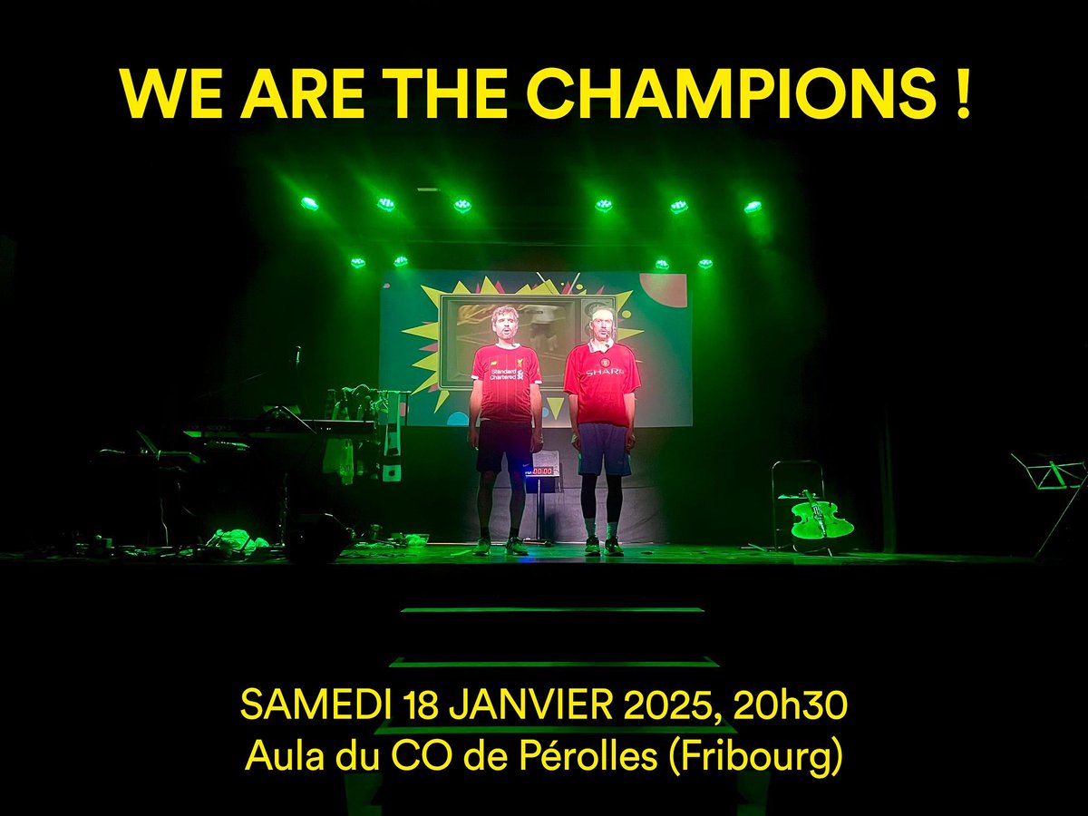 Ce soir 18 janvier 2025 à 20h30, la deuxième de notre conférence-spectacle déjantée sur le sport et la musique! monbillet.ch/events/bilboqu…