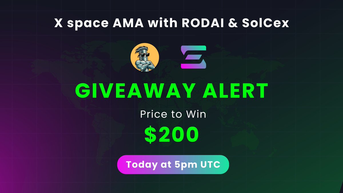 🌟 Exciting X Space AMA with <a href="/rodaimeme/">$RODAI</a>
 ( $RODAI ) today at 5 PM UTC🚀

📢 Ask your questions now for a chance to win 🔥

💰 We're giving away $200:

$100 for 2 winners: Best questions under this post get $50 each.

$100 for listeners: 2 winners during the space, each receiving
