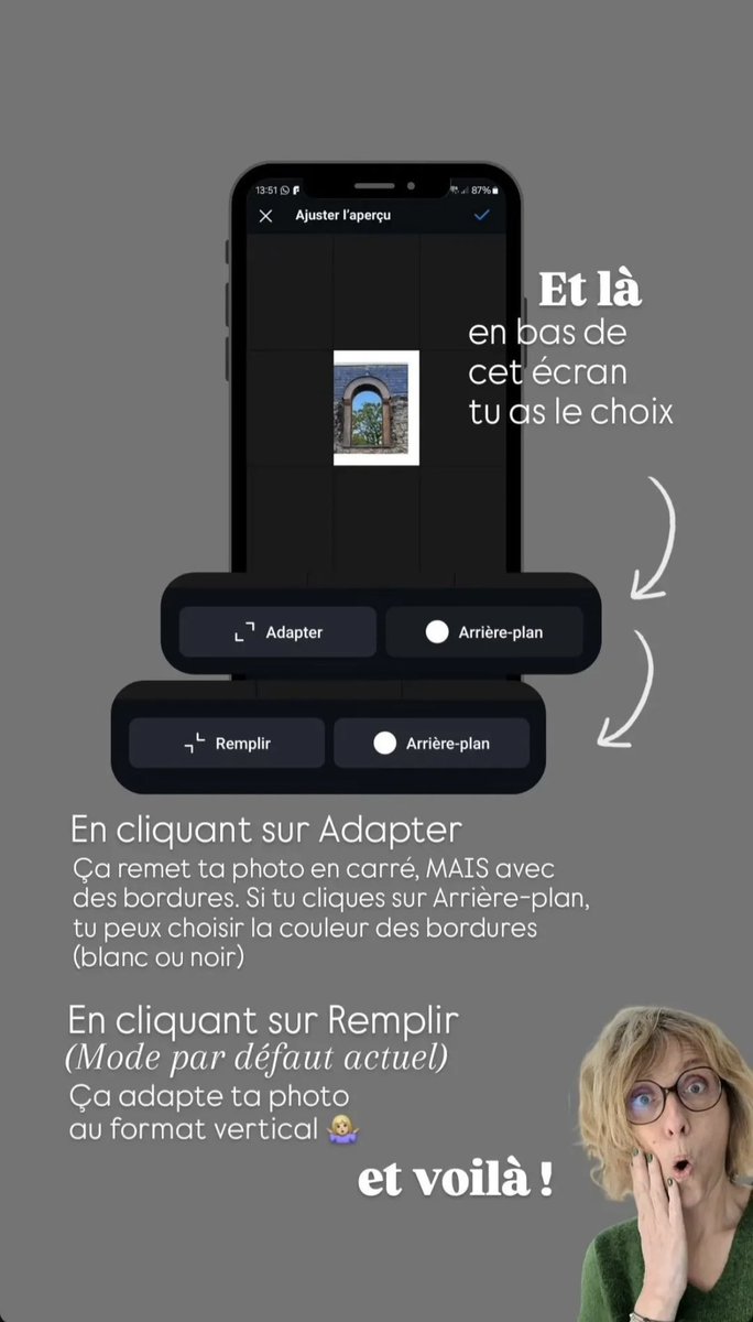 📸 Vous l’avez remarqué, le feed Instagram a évolué (une annonce qui date de plusieurs mois) : fini le carré, bonjour le « portrait » (4:5). Pour harmoniser - un peu - votre grille, voici le tuto de <a href="/DelpheF/">Delphine Bonté Foviaux </a> 👇🏻 (Et pensez Portrait maintenant)
