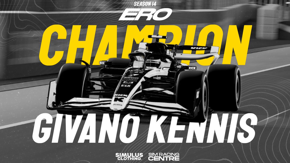 European Racing Organisation (@erof1league) on Twitter photo 3 ROUNDS TO GO BUT WE ALREADY HAVE OUR CHAMPION CROWNED👑👑👑
@TTM_Givano is your #EROF1 Season 14 champion!
His stats (so far):
4 wins
1 P2
1 P3
5 Poles
The prizes from <a href="/CentreSimracing/">Simracing Centre (SRC)</a> will help him to defend the title next season😤
#f1 #f124 #simracing #champion 3 ROUNDS TO GO BUT WE ALREADY HAVE OUR CHAMPION CROWNED👑👑👑
@TTM_Givano is your #EROF1 Season 14 champion!
His stats (so far):
4 wins
1 P2
1 P3
5 Poles
The prizes from <a href="/CentreSimracing/">Simracing Centre (SRC)</a> will help him to defend the title next season😤
#f1 #f124 #simracing #champion