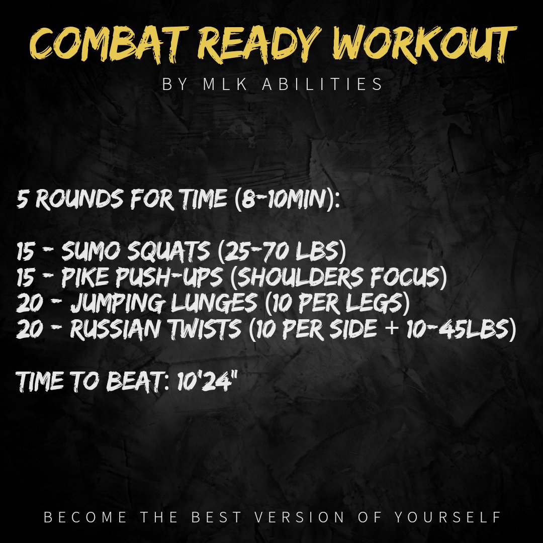 mlk_abilities's tweet photo. Combat Ready Workout #6

Jumping Lunges are naughty in this one !

__________

If you need a personal training program or private training, contact us. 🤝🏻

#mlkabilities #combatready #fitness #readiness #training #workout #community #strongertogether #elite #protector #mindset https://t.co/ABUJFiSKin