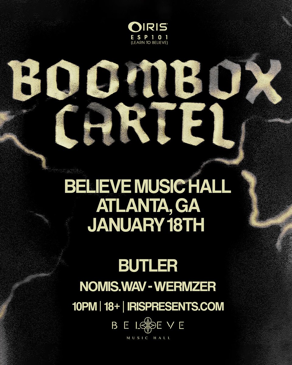 Tonight, we “Venture” into the bass with Boombox Cartel at Believe Music Hall! 🔥 

Tickets are still on sale—who are you bringing with you Tonight!😈