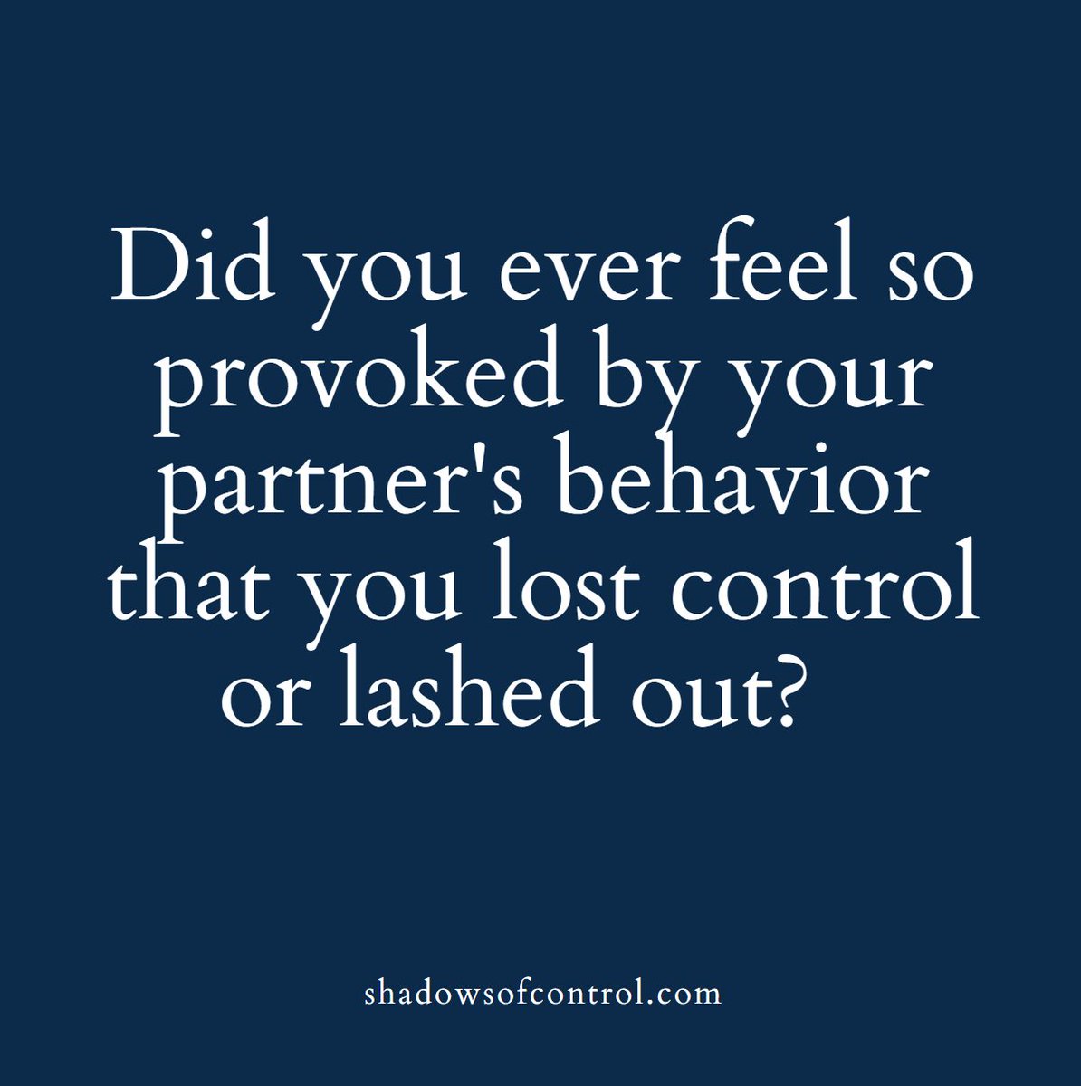 shadows_control's tweet image. Abusers can push their victims to the edge, provoking reactions that feel out of character.

#EmotionalAbuse #ReactiveAbuse