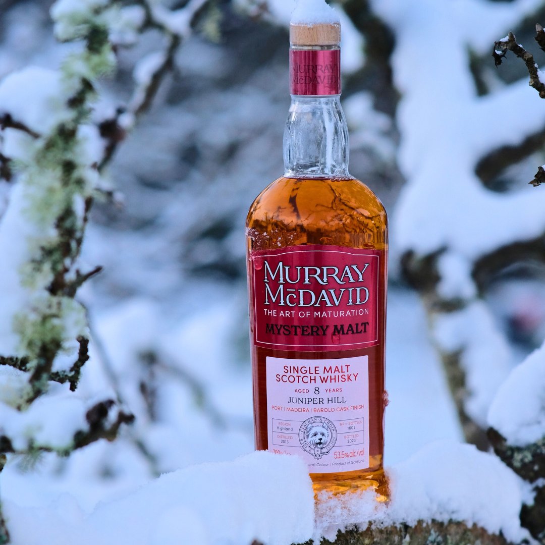 #JuniperHill - a timeless #MysteryMalt for #WhiskyLovers 🥃

This 8yo single malt is matured in #Barolo, #Port &amp; #Madeira casks, that tells a global story with every sip 🌍🍇🍫🪵

ow.ly/q73550UsIZm

#MurrayMcDavid #InspiredScotchWhisky #ArtofMaturation #ScotchWhisky #Whisky