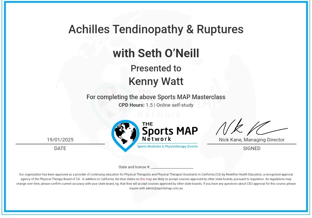 Kenny Watt (@kennywattphysio) on Twitter photo Another great <a href="/sportsmapnet/">SportsMAP</a> Masterclass with the always excellent <a href="/Seth0Neill/">Achilles Tendons</a>
Useful insights into imaging and evidence informed rehabilitation
Accessed thanks to <a href="/physiosinsport/">ACPSEM</a> membership and put into practice at <a href="/ProjectPhysio/">project: physio</a>
projectphysio.net Another great <a href="/sportsmapnet/">SportsMAP</a> Masterclass with the always excellent <a href="/Seth0Neill/">Achilles Tendons</a>
Useful insights into imaging and evidence informed rehabilitation
Accessed thanks to <a href="/physiosinsport/">ACPSEM</a> membership and put into practice at <a href="/ProjectPhysio/">project: physio</a>
projectphysio.net