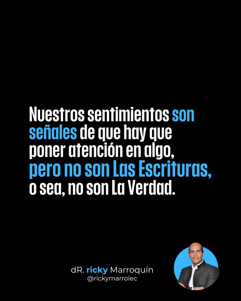 rickymarrolec's tweet image. Repite conmigo...
"Lo que estoy sintiendo es una alarma, pero no es la verdad".
"Lo que siento es importante, pero no es la realidad".
"Lo que siento tengo que expresarlo para actuar conforme a La Verdad".
Esto es lo que debemos hacer con esas emociones que nos inquietan y nos…