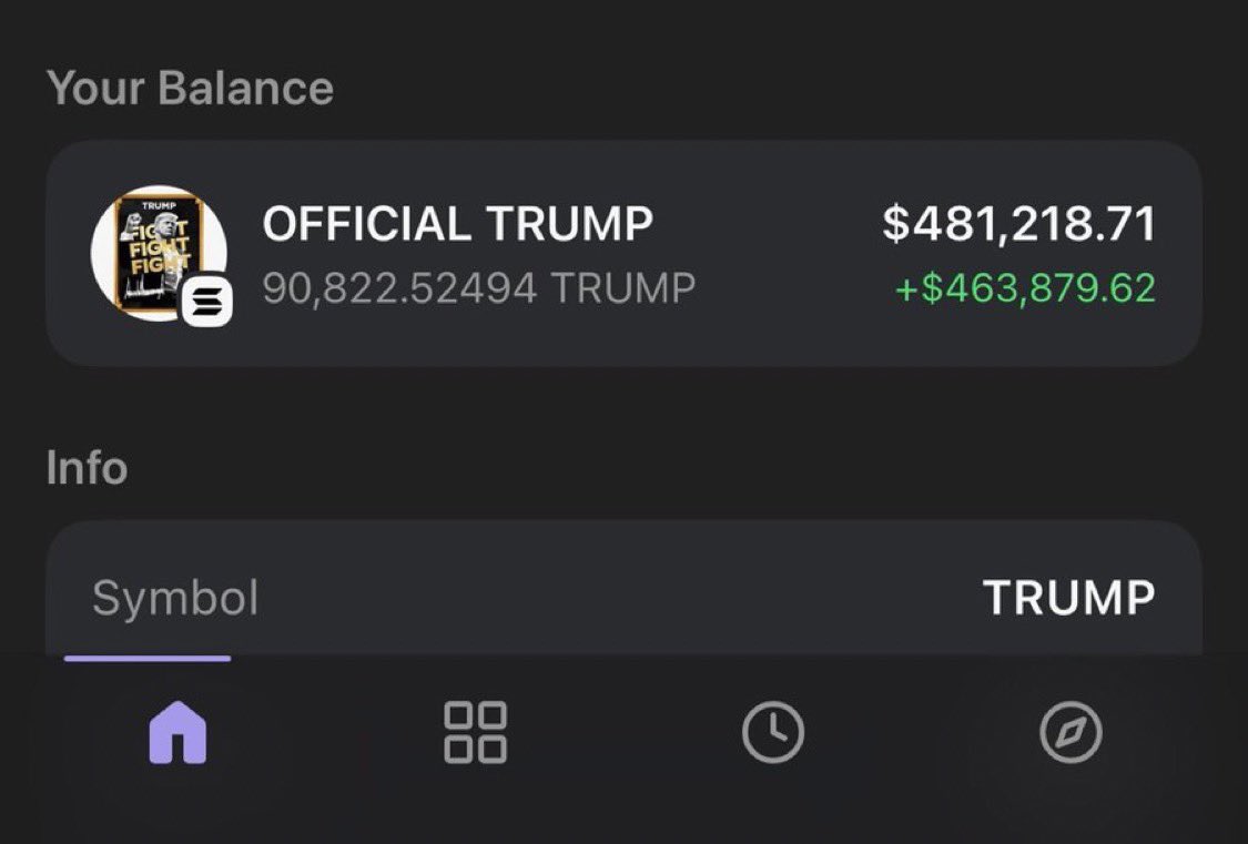 Bitcoinking_'s tweet photo. @elonmusk Is $TRUMP mooning to $1000????????? https://t.co/OF9BI20RzQ