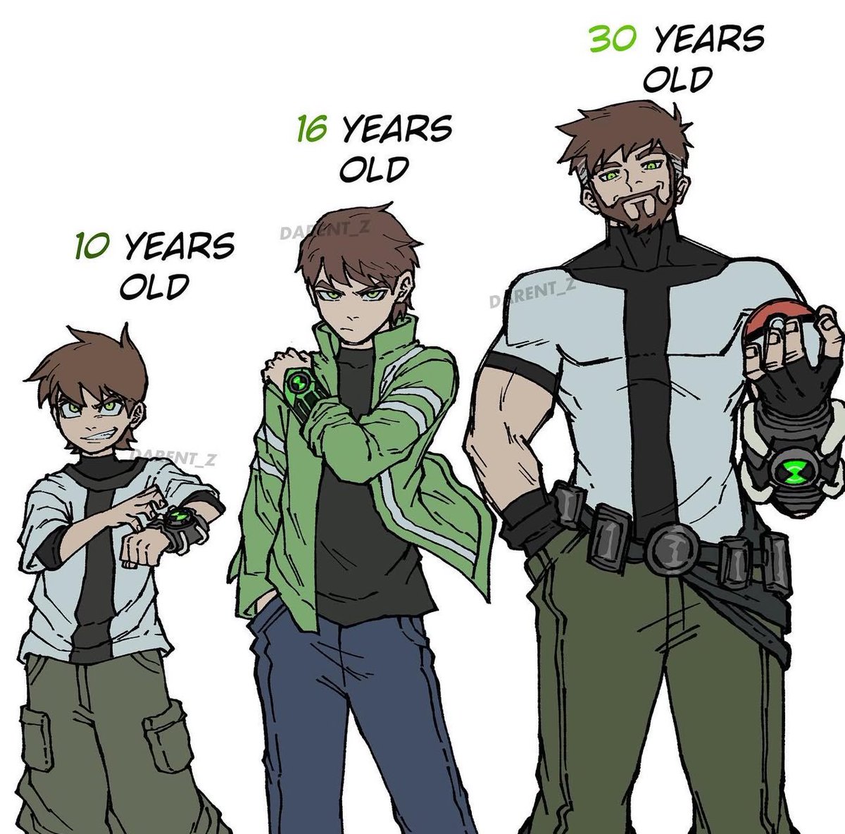 darentseta's tweet image. Every character evolution I’ve done so far: (🧵)