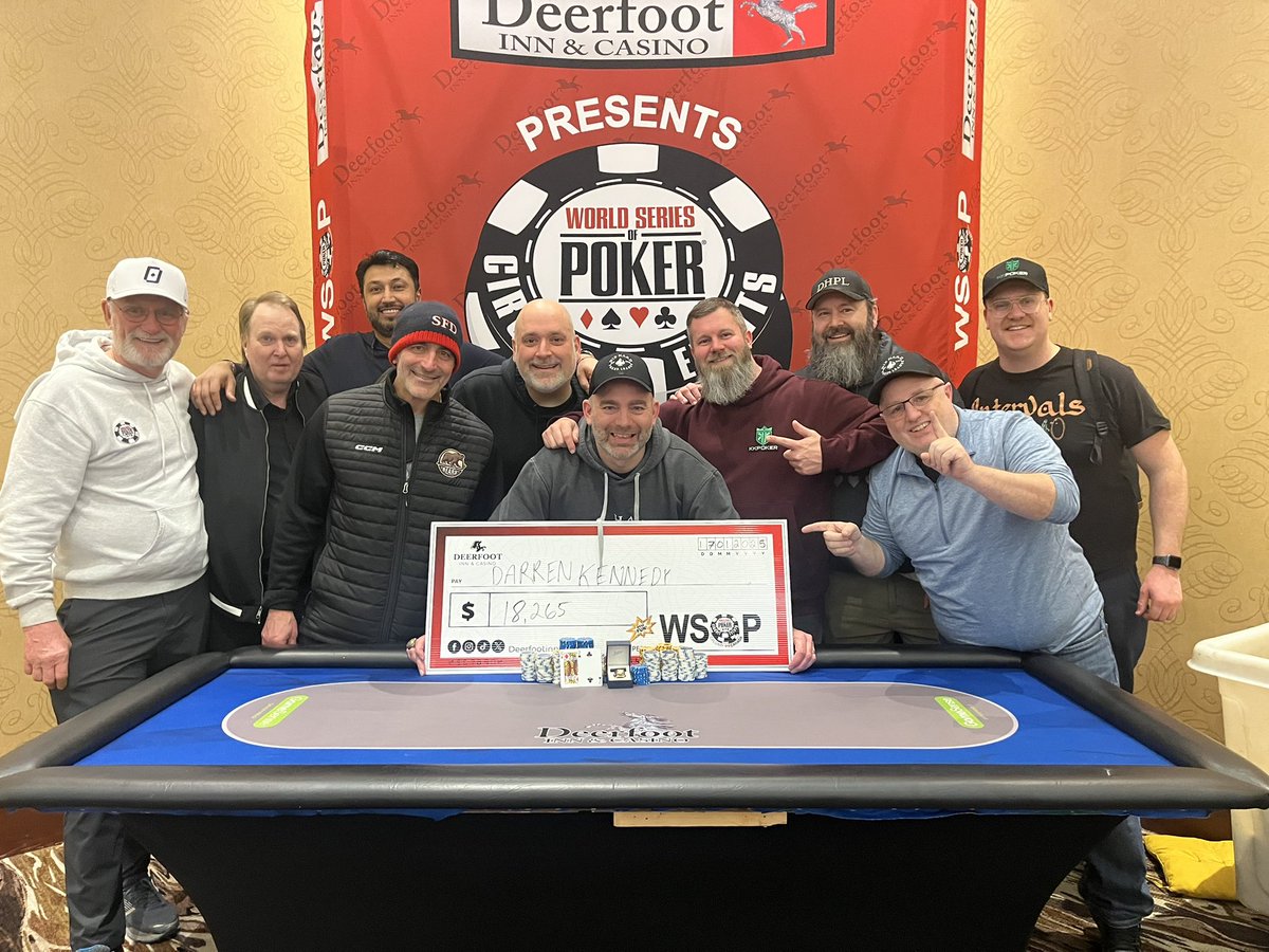 Won all the chips at a <a href="/WSOP/">WSOP - World Series of Poker</a> circuit event last night at Deerfoot in Calgary. Comes with my first ring. Stoked to have my friends on the rail for this one. #diehardpoker #vancouverpoker