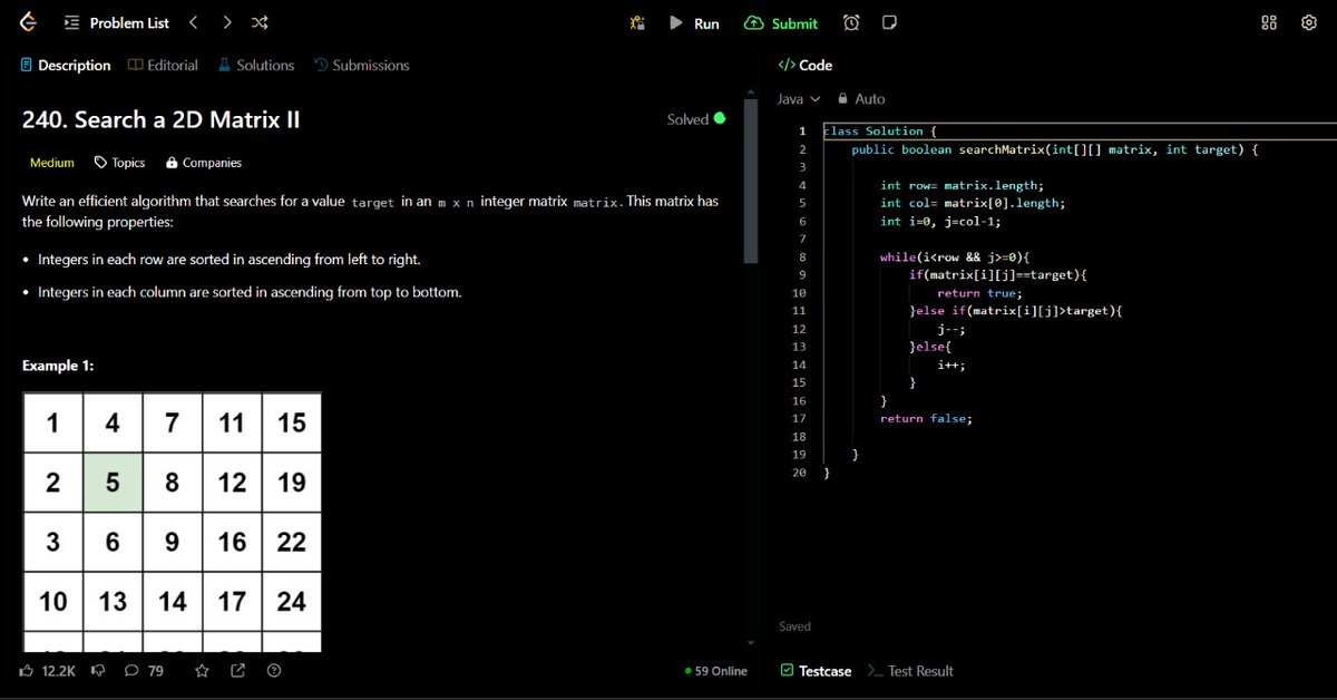DryIndex's tweet image. 🚨#Day7 : Data Structure 
Topic: 2D Array
1⃣ Search a 2D Matrix l (LC 74) O(log(m*n))
2⃣ Search a 2D Matrix ll (LC 240) O(m+n)
3⃣ Spiral Matrix (LC 54) 
Lecture:@ApnacollegeX
 
#DataStructure  #DataStructureX #GFG