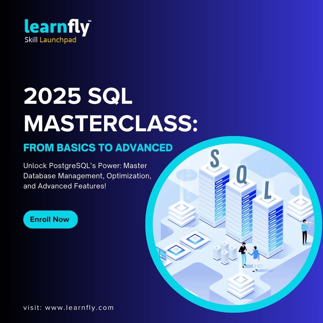 learnfly's tweet image. 🚀 Unlock the Future of Data with the 2025 SQL Masterclass! 🔓 Learn essential SQL topics, advanced techniques and hands-on projects to boost your career. Enroll now: ow.ly/w4Ul50UIWx6
#Learnfly #MasterSQL #PostgreSQLPower #Coding #SQLDeveloper #CareerGrowth