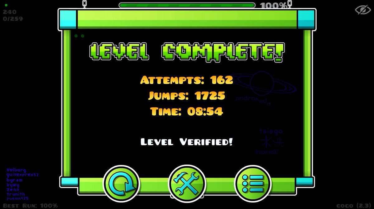 ANDROMEDA VERIFIED BRO OH MY GOD 56637 ATTEMPTS ITS FUCKING DONE NEW TOP 10 HAHAHAHAHAHA FLUKE FROM 85 WHATTTT