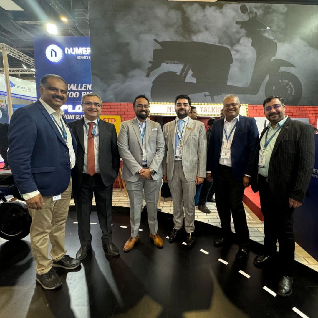 NumerosMotors's tweet photo. A moment to remember at #BMGE2025!
Mr. Hariansh from the renowned Rosmerta Group joined us at the Numeros Motors booth for the launch of #DiplosMax.
He also exchanged ideas with our founder, Mr. @shreyasshibulal about the future of mobility.
#NumerosMotorsAtBMGE2025 https://t.co/roRKpRmdxy
