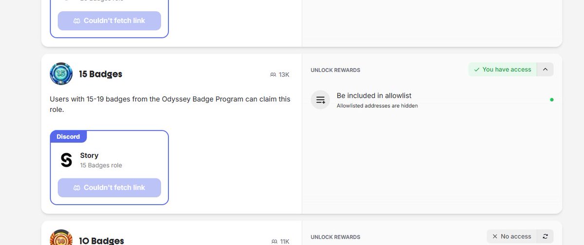 I claimed a role for 15 badges on <a href="/StoryProtocol/">Story</a>