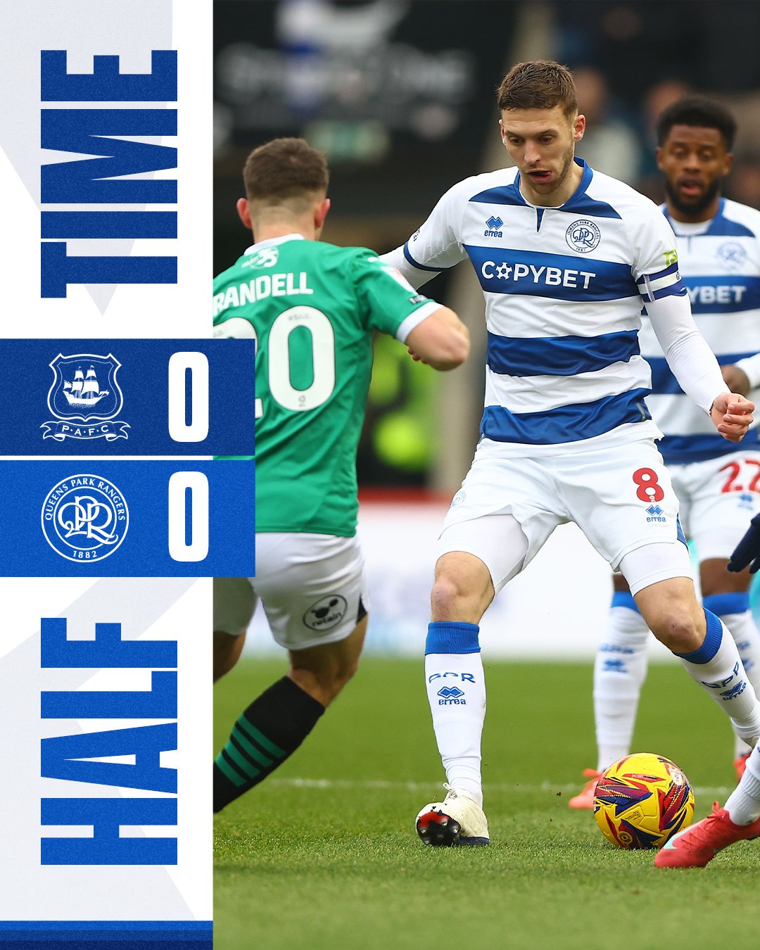 QPR FC on X Level at the break https t EeJYCQglLj X