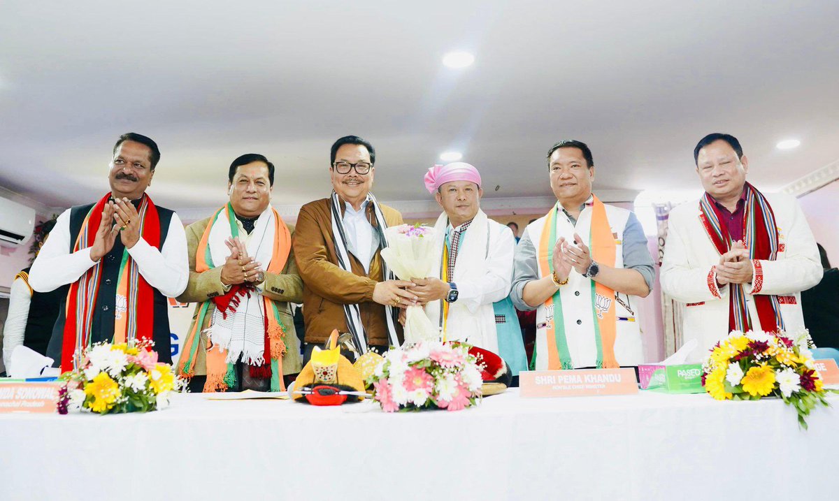 Wangki Lowang (@wangki_lowang) on Twitter photo Congratulations to Shri Kaling Moyong ji on being unanimously elected as the State President of BJP, Arunachal Pradesh.
A momentous occasion, in presence of Hon’ble Union Minister Shri <a href="/sarbanandsonwal/">Sarbananda Sonowal</a> ji, HCM Shri <a href="/PemaKhanduBJP/">Pema Khandu པདྨ་མཁའ་འགྲོ་།</a> ji, Hon’ble Minister, Govt of Assam, Shri Ashok Congratulations to Shri Kaling Moyong ji on being unanimously elected as the State President of BJP, Arunachal Pradesh.
A momentous occasion, in presence of Hon’ble Union Minister Shri <a href="/sarbanandsonwal/">Sarbananda Sonowal</a> ji, HCM Shri <a href="/PemaKhanduBJP/">Pema Khandu པདྨ་མཁའ་འགྲོ་།</a> ji, Hon’ble Minister, Govt of Assam, Shri Ashok