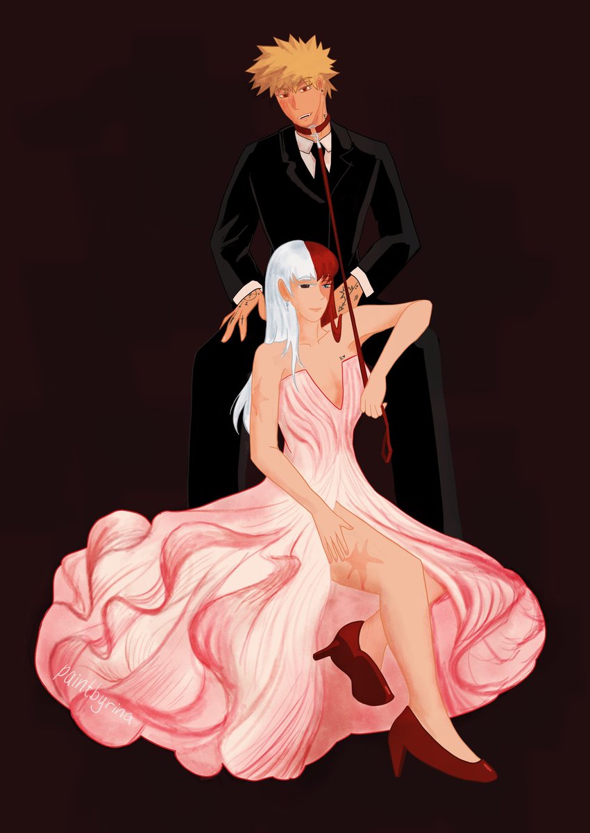paintbyrina's tweet photo. #fem #Todoroki in this dress was too perfect
.
#Bakugo #mhafanart #bktd https://t.co/zBUoFsE2dY