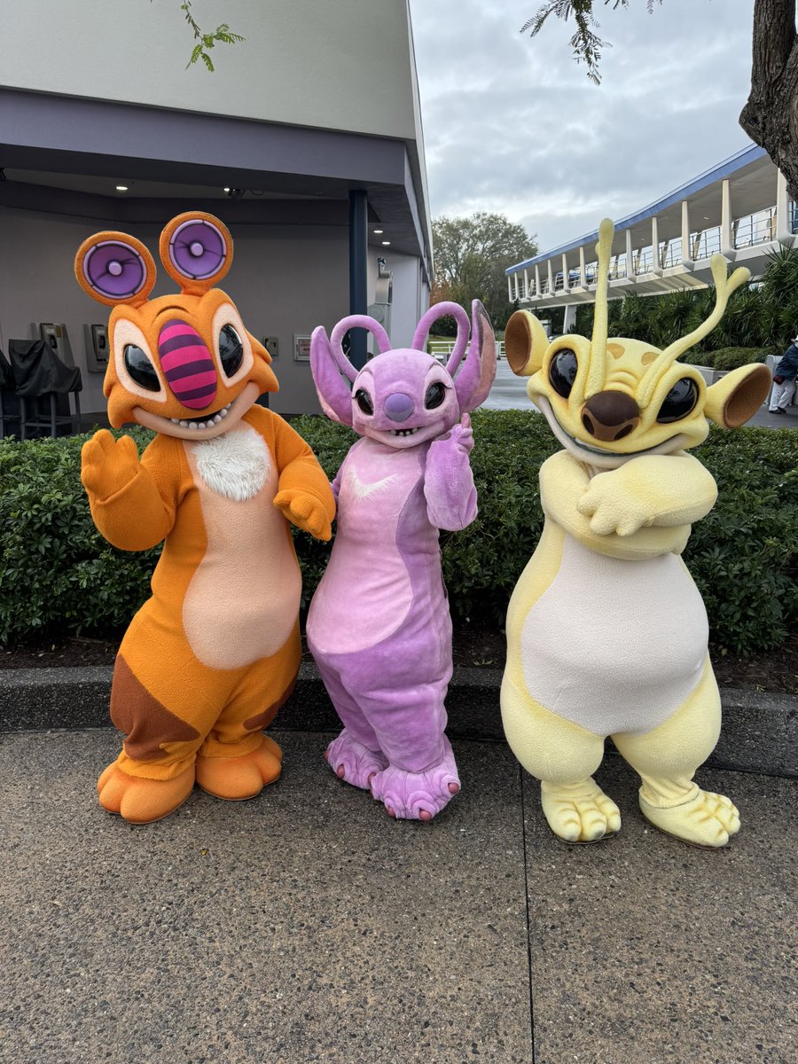 WDWNT's tweet image. Stitch and other experiments were let loose in Tomorrowland this morning for a private event