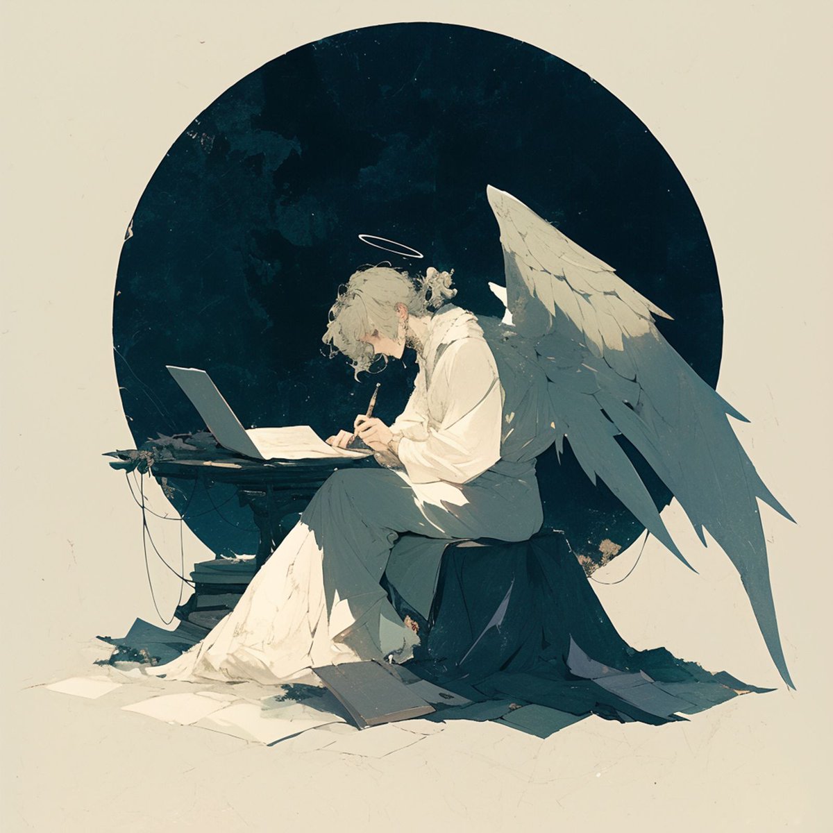 RABBIT HOLE

The angels
peered 
over my shoulder
and urged me
to click 
another link.
They have 
an online encyclopedia
in Heaven,
but it’s not Wikipedia.