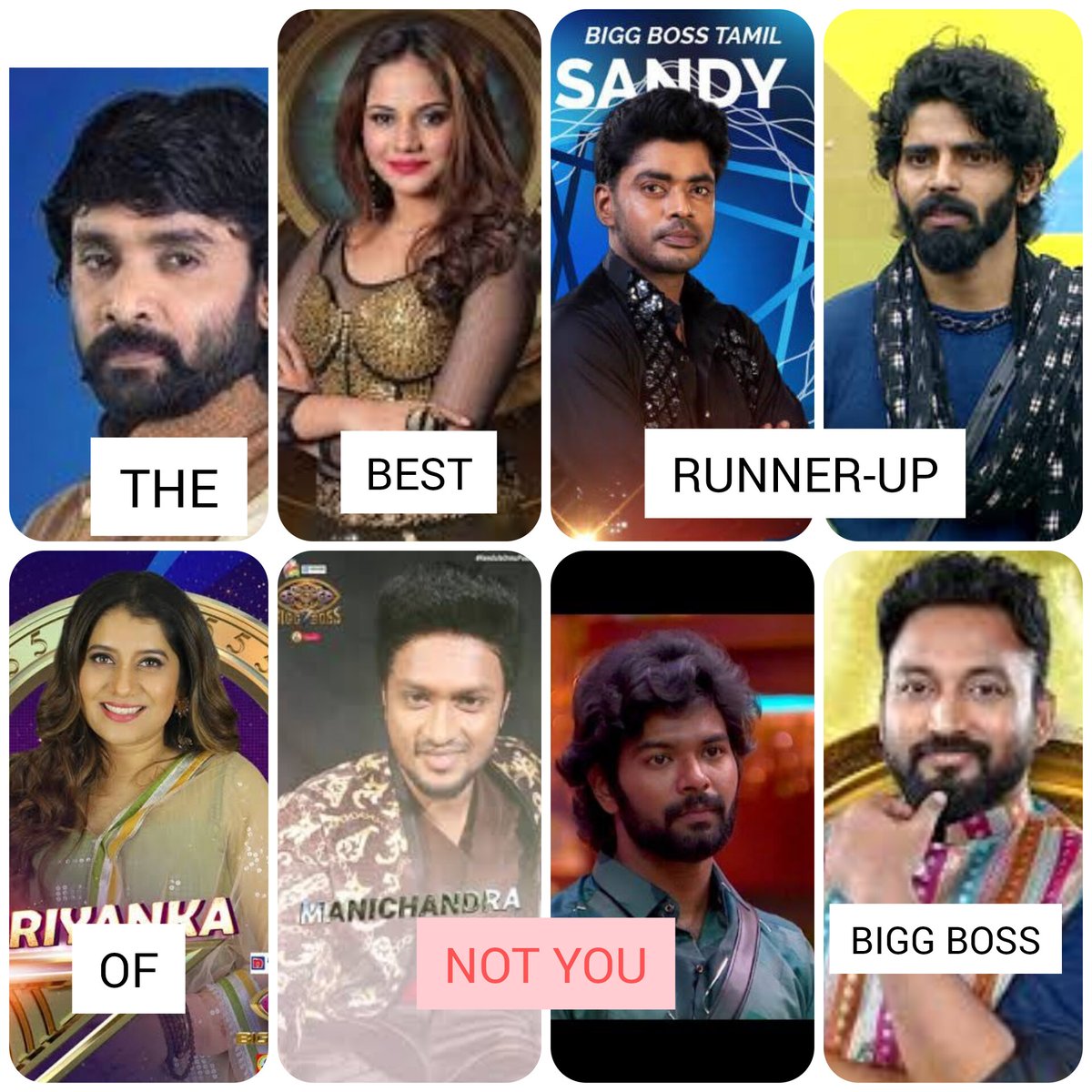 Kavithots's tweet image. A groomer &amp;amp; porukki becoming a runner up with no efforts but only ended up running behind girls to get a runner up position 🤡🤡
#BiggBossTamil8