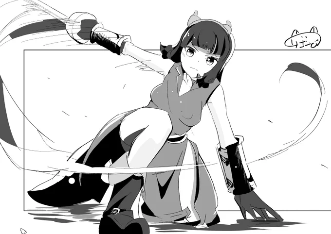 戦うニューティアちゃん!!🦎

#リザの冒険日記 