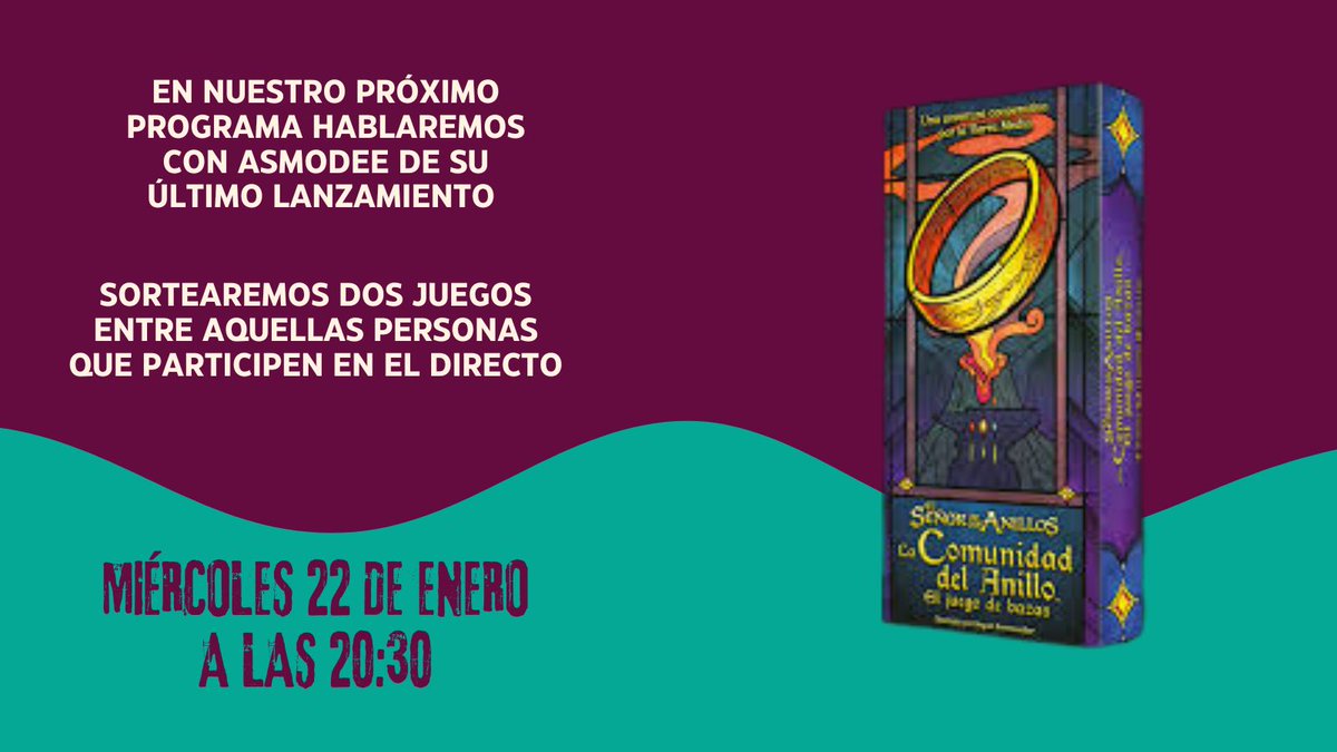 Si te gustan los juegos ligeros y colaborativos, este programa te va a gustar. Hablaremos del nuevo Juego de Bazas en el que podrás recorrer capítulo a capítulo la historia del Comunidad de Anillo. Además... ¡Tenemos sorteo! Miércoles a las 20.30 en el Twitch de
<a href="/SocTolkien/">S.Tolkien Española</a>