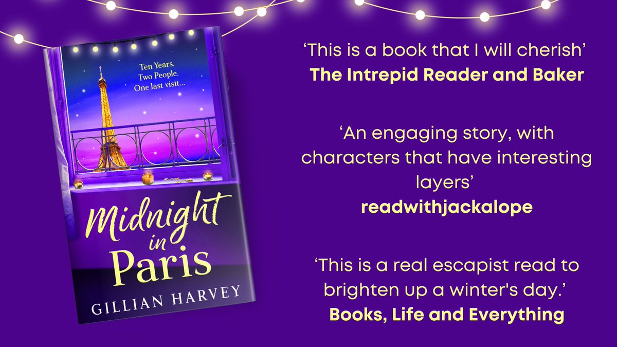 Boldwood Books (@boldwoodbooks) on Twitter photo Thank you to <a href="/MargReads/">Marg W</a>, <a href="/bookslifethings/">Pam Robertson</a> and readwithjackalope for their recent reviews on the #MidnightInParis by <a href="/GillPlusFive/">Gillian Harvey</a> #blogtour
Buy now ➡️ mybook.to/midnightinparis Thank you to <a href="/MargReads/">Marg W</a>, <a href="/bookslifethings/">Pam Robertson</a> and readwithjackalope for their recent reviews on the #MidnightInParis by <a href="/GillPlusFive/">Gillian Harvey</a> #blogtour
Buy now ➡️ mybook.to/midnightinparis