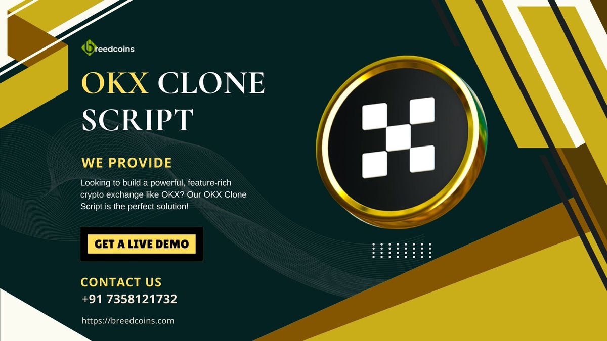 breedcoins's tweet photo. 💥 Unlock the Power of Cryptocurrency with OKX Clone Script! >>https://t.co/OecKrlDDJl
📱 WhatsApp: https://t.co/xS7N8AHngG
#OKXCloneScript #CryptoExchange #Blockchain #Cryptocurrency #CryptoTrading #Bitcoin #Ethereum #Altcoins #DeFi #Web3 #USA #India #UK #Canada #Australia https://t.co/lkqjp2ikj0