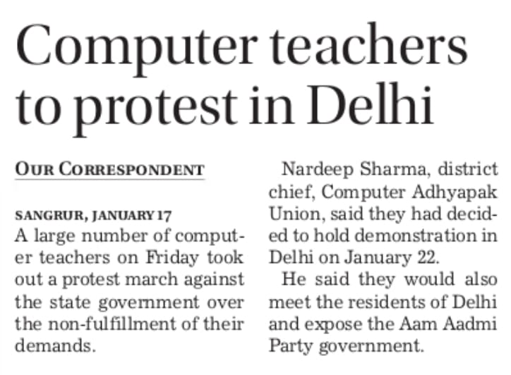 Computer Teachers Punjab on protest tweet media