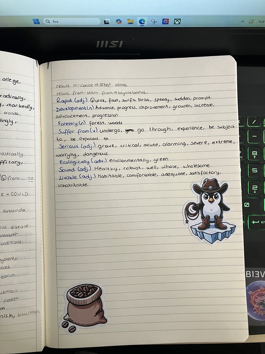 yds defterimi stickerlarımla süslemeye karar verdim. böylece ingilizce çalışmak biraz daha ilgimi çekebilir belki 🥳🥳