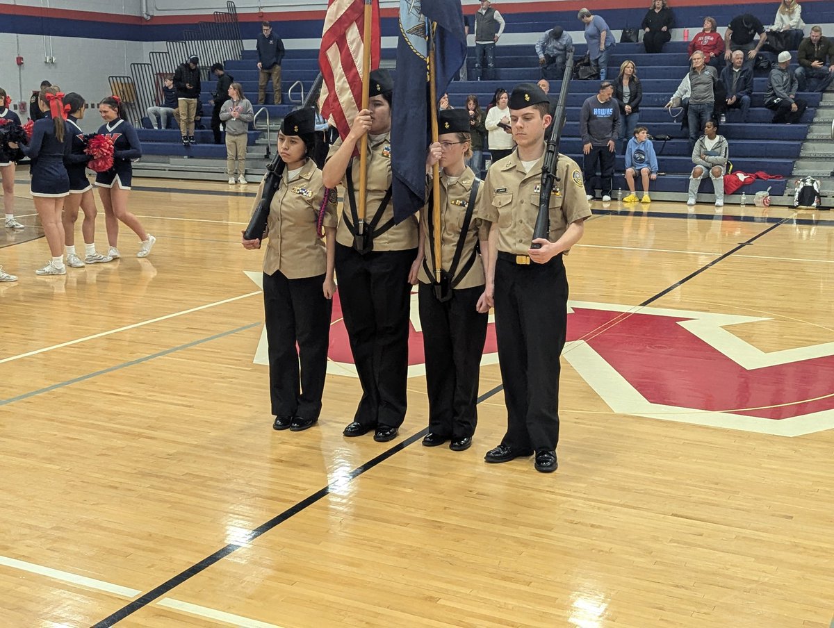 JROTC Appreciation Day yesterday, courtesy of Mayor Jacobs.  Basketball Color Guard last night.