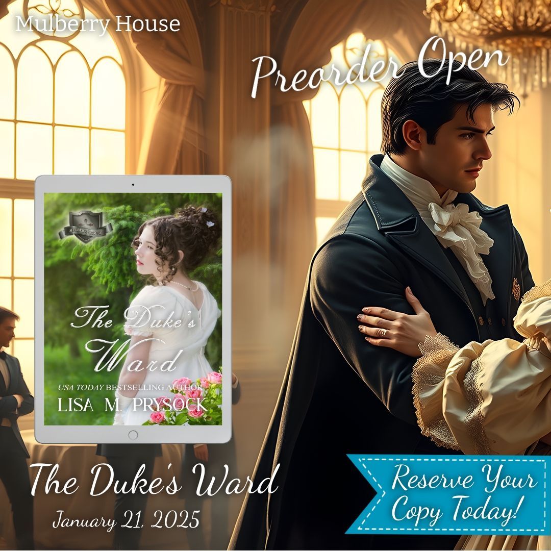 LPrysock's tweet photo. So excited about this #newrelease, y'all! The Duke's Ward releases in 4 more days! Who loves #RegencyRomance? Are there any Jane Austen fans in the house?
https://t.co/kK558YnNBT
#PreorderOpen #Regency #RegencyEraRomanceNovel #BookLovers #ReadingCommunity https://t.co/Lu8ZHUtriP
