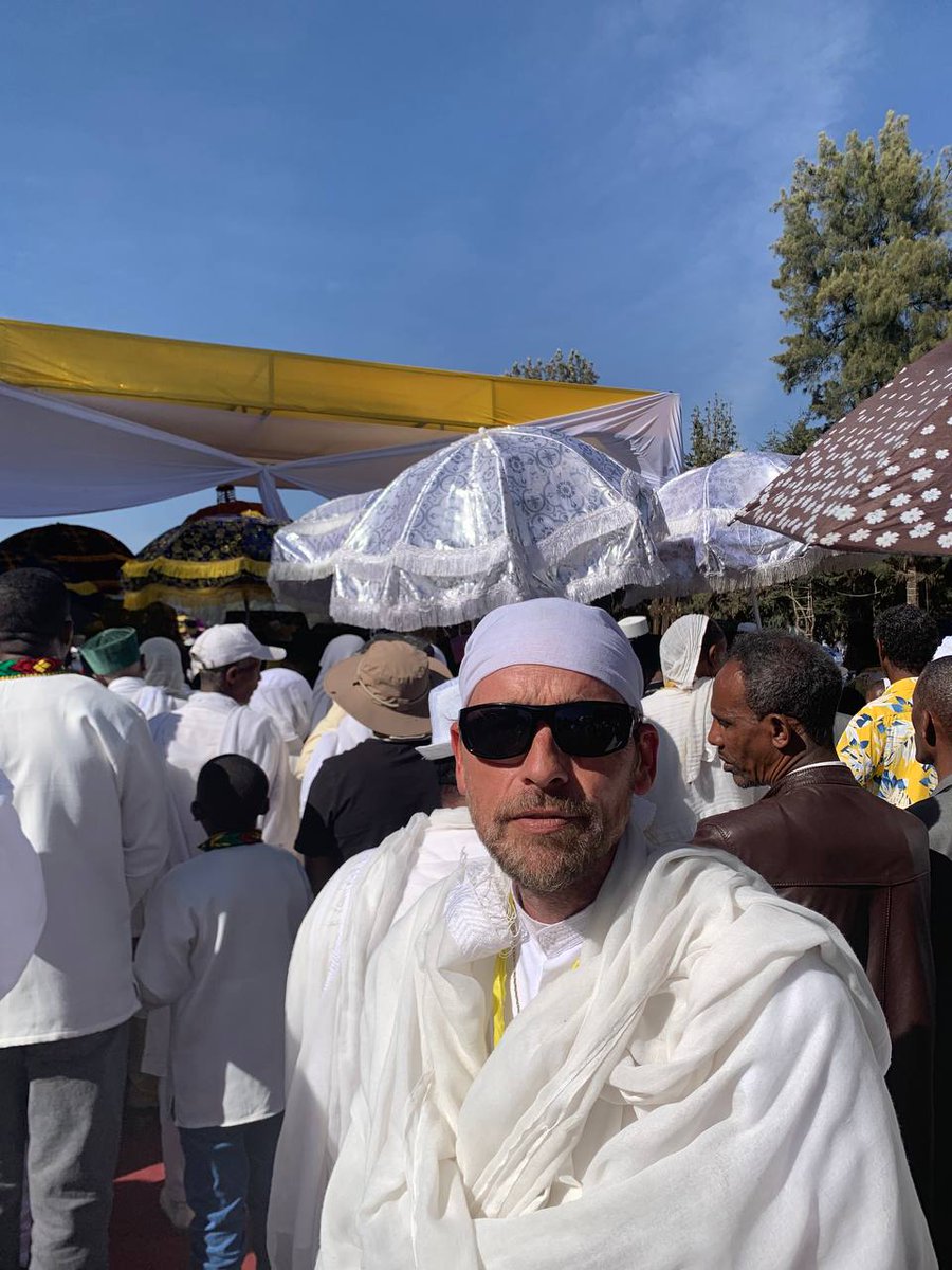 GazettePlusET's tweet photo. Foreigners captivated by vibrant #Ketera 🇪🇹 "This beautifully showcases Ethiopia's rich history & traditions," Costa George from Greece. Leonard & Juliya (UK): "Commemorates baptism of Lord, a profound experience," Gabriel Christos (US): "Truly awe-inspiring! #Timket #Ethiopia https://t.co/U6rl1Xa5FW