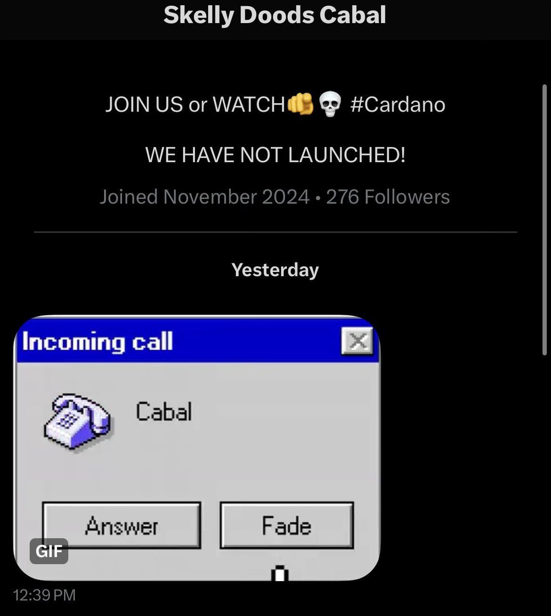 Should I answer? 🤔

<a href="/SkellyCabal/">Skelly Doods Cabal</a> #WeAreTheCabal