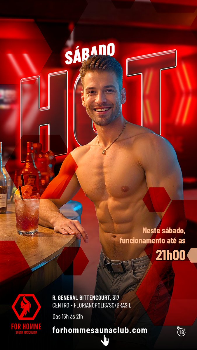 Sauna hoje com horário especial das 16h as 21h.