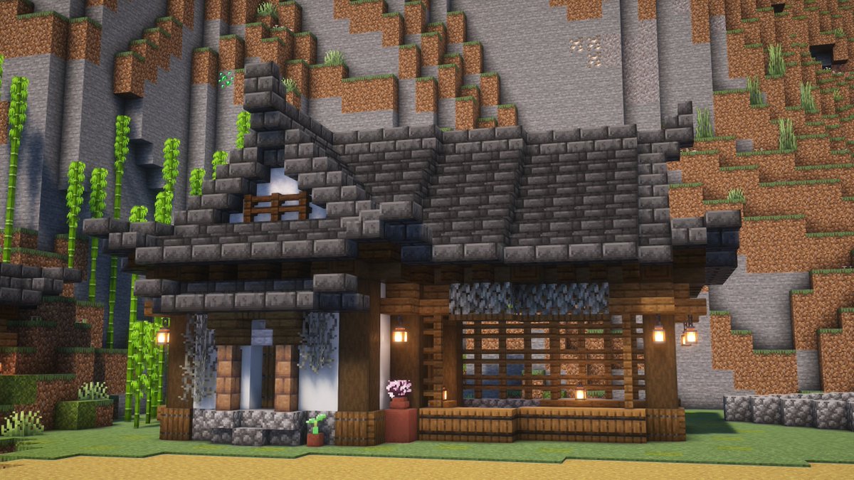 【夜空の春鯖建築】
和風エリアに1軒追加⛏️
＃夜空の春
#Minecraft
＃マイクラ建築