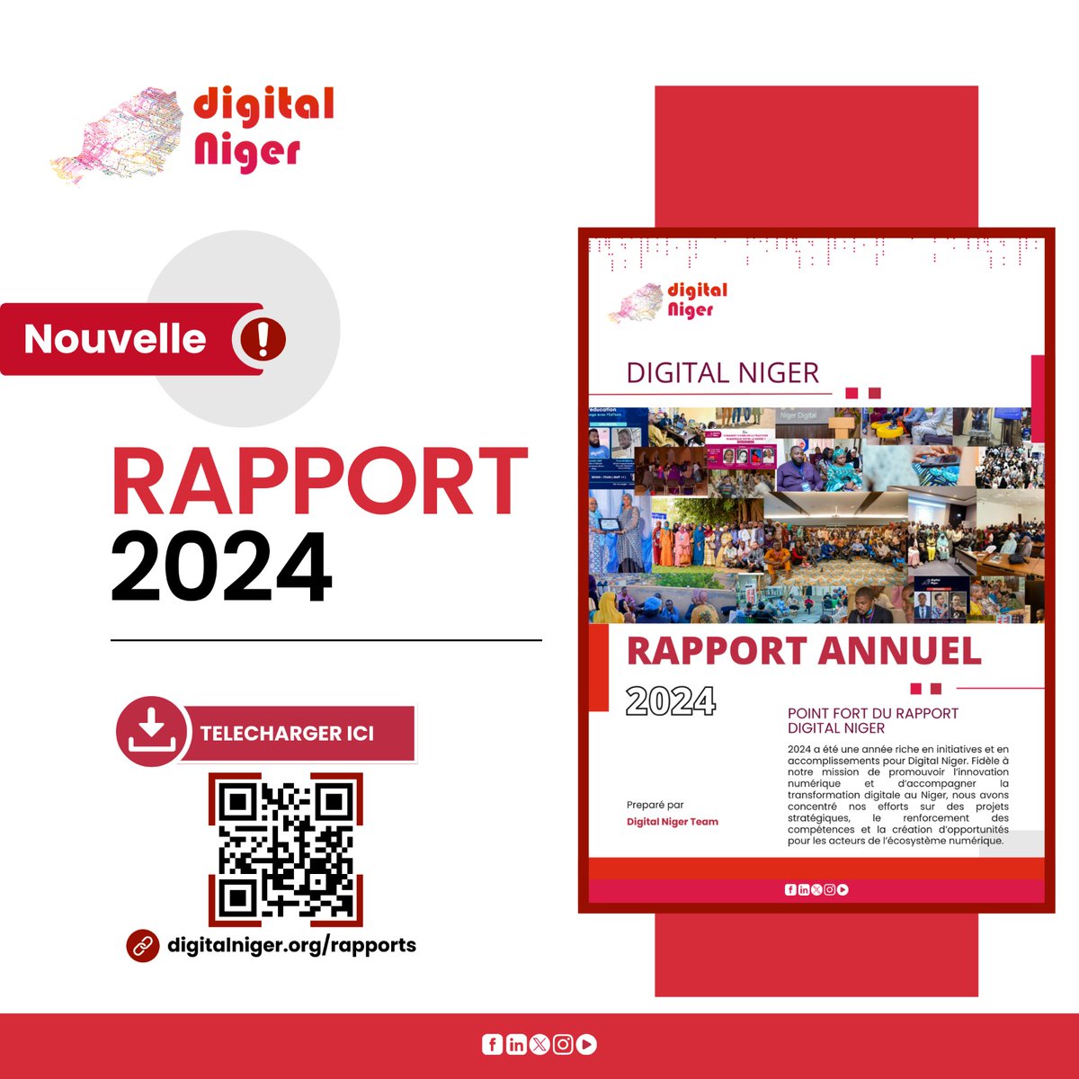 📢 Rapport 2024

Nous sommes ravis d'annoncer la publication de notre Rapport d'Activité 2024 , qui met en lumière les réalisations, projets et impacts exceptionnels de Digital Niger au cours de l'année écoulée.

👉  digitalniger.org/rapports
#DigitalNiger