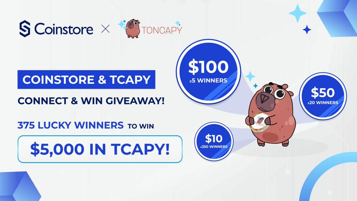 aderidx's tweet photo. Win big with the Coinstore x TCAPY Connect & Giveaway! $5,000 in TCAPY will be shared among 375 lucky winners. Don’t miss out, join here: https://t.co/qRXXufj2I5
#Coinstore #TCAPY #ConnectAndWin @Ton_Capy @CoinstoreExc https://t.co/XvLdw88E9c
