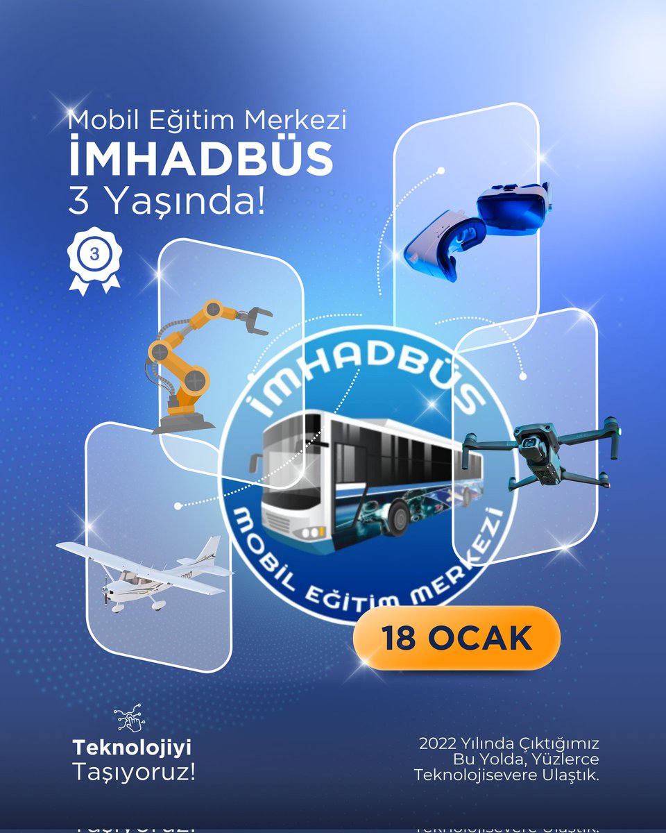 🚍 Mobil Eğitim Merkezi İMHADBÜS, 3 Yaşında! 🎈

"Geleceğimize ve Gençliğimize Büyük Bir Yatırım Daha Yapıyoruz!" ilk sözüyle 18 Ocak 2022'de Menderes Dereköy İlkokulu'ndan yola çıkan İMHADBÜS, 3 yılda onlarca durakta durdu, yüzlerce kişiye ulaştı! 🚌

#İMHADBüs #3Yaşında #İMHAD