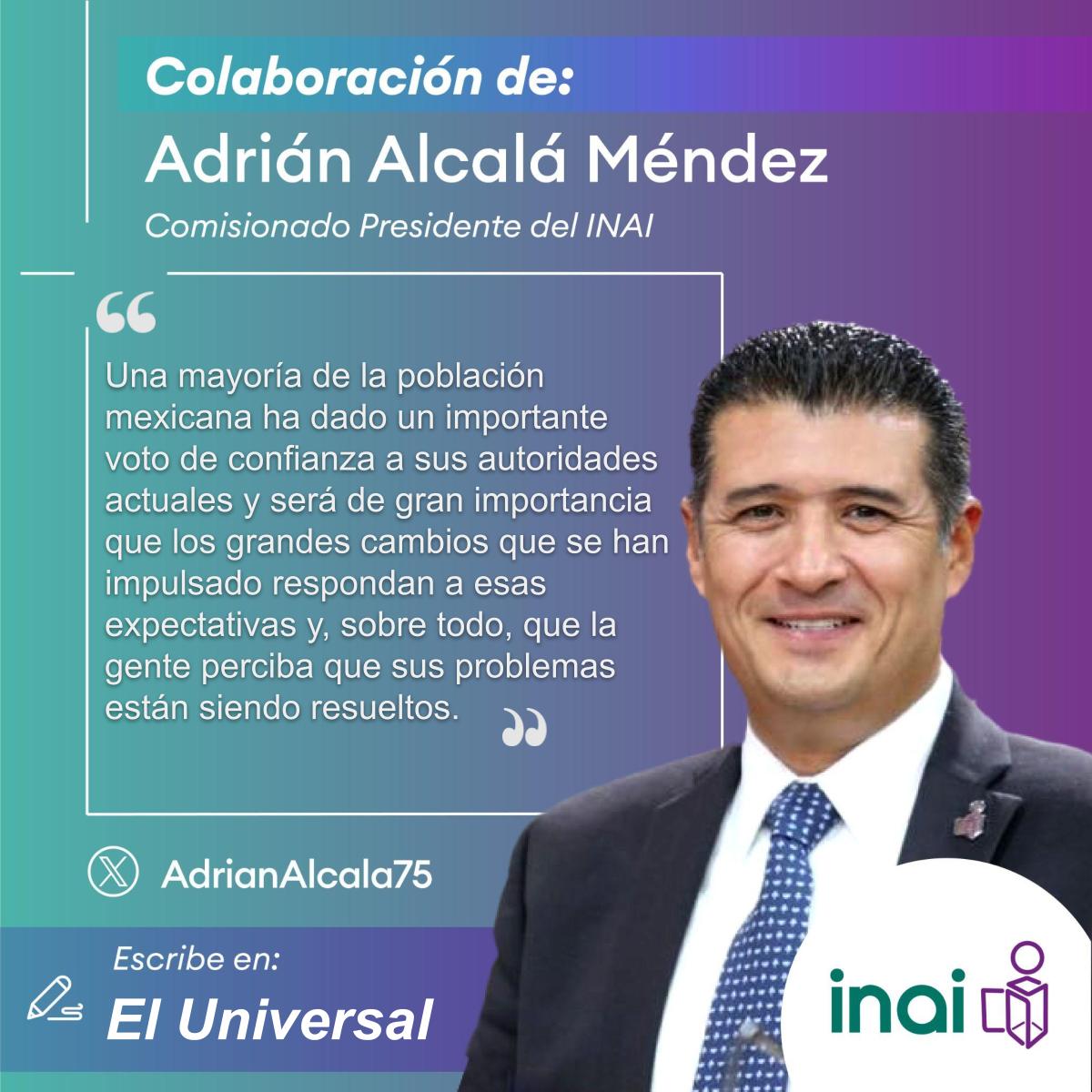 ✒️📰 Te invitamos a leer la colaboración que el comisionado presidente <a href="/AdrianAlcala75/">Adrián Alcalá</a> escribe en <a href="/El_Universal_Mx/">El Universal</a> titulada "El estado de nuestra democracia: nuevos datos”

🔗 eluniversal.com.mx/opinion/adrian…