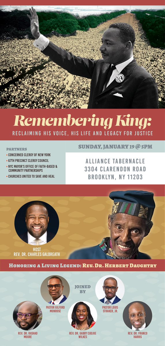 Join us this Sunday as we honor the life and legacy of Dr. Martin Luther King Jr., a champion for equality, justice, and unity.

Registration Link: forms.gle/cD9urz684fkmcf…

#RememberingKing
#MLKDay
#MLK
#DrKing
#MartinLutherKingJr