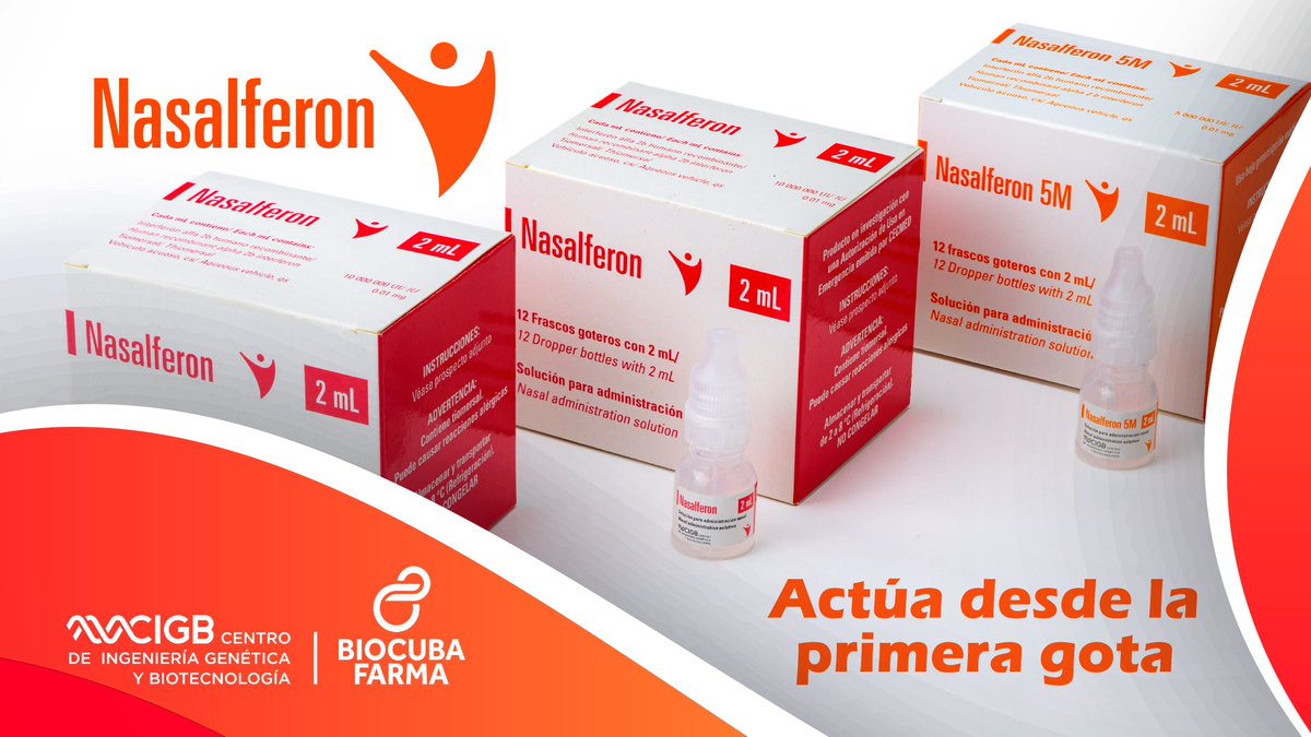CIGBCuba's tweet photo. #PremioEspecial por su impacto científico: #Nasalferon, nueva formulación que estimula marcadores de respuesta inmunológica innata a nivel de mucosa y a nivel sistémico, para el tratamiento profiláctico y terapéutico de la infección por SARS- CoV-2.
@citmacuba @CIGBCuba https://t.co/J6lRyC7kop