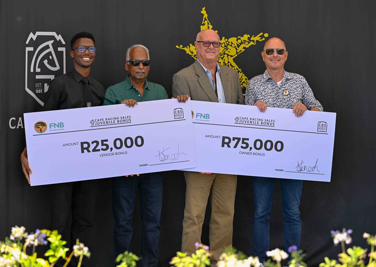 WINTER SNAP won on debut at Hollywoodbets Kenilworth earning the R100000 CRS juvenile bonus 

T - C Bass-Robinson 
Jockey - A Domeyer
O - Messrs M A Govender, T O Herbold, T Herdon, Robert Karehnke, E J Kennedy &amp; N &amp; V McFall
B - Lammerskraal Stud 
PP - R800 000 

#BreezeUp2024