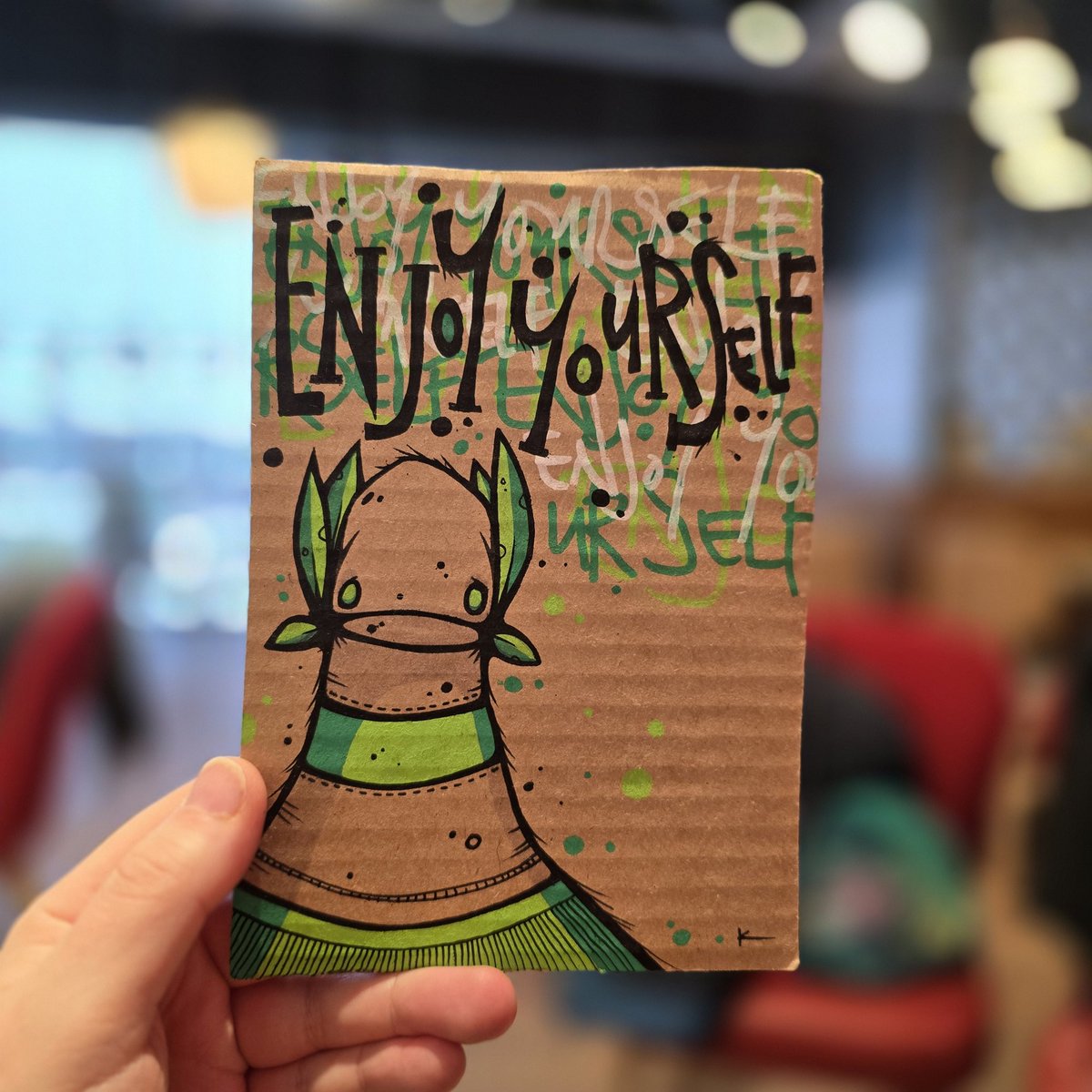 Korporate's tweet image. Enjoy yourself, it's later than you think.

#posca #drawing #korpworm