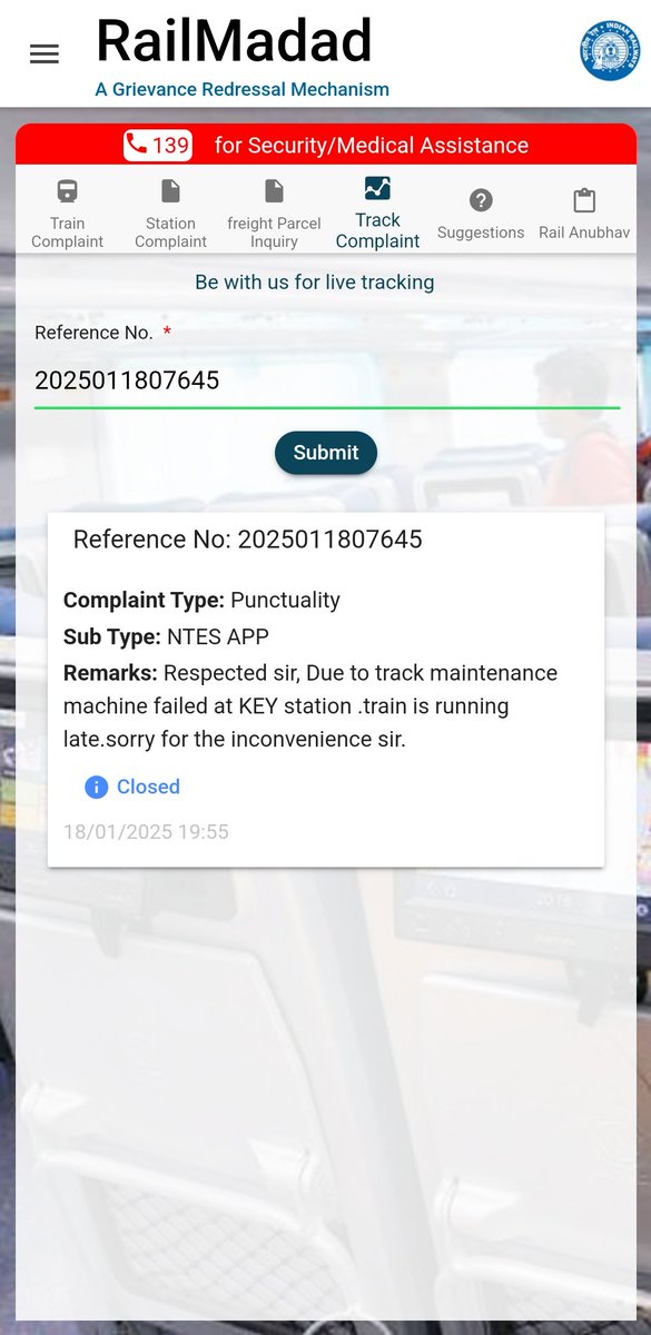nittinkumarj's tweet photo. @RailMinIndia track maintanance unit fails and commuters folk have to suffer in between stations without any updates.

How will railways compensate for lost time, risking travellers safety by delaying arrival post 11 pm https://t.co/mMmiEgC24D