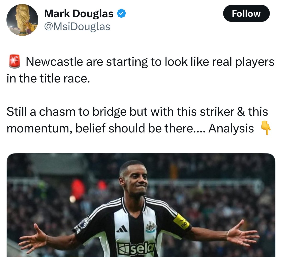 RIP Newcastle's title charge. January 2025 - January 2025