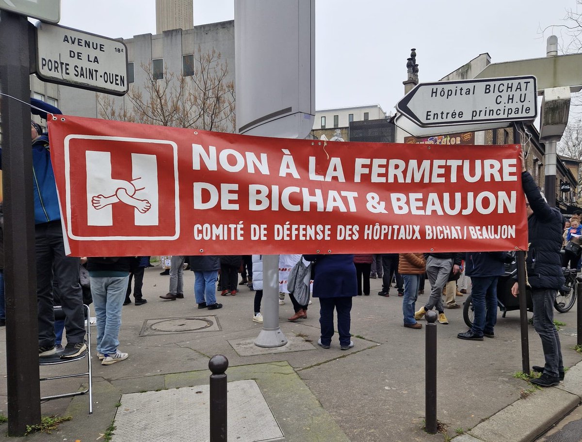 Fr_Bechieau's tweet photo. Rassemblés avec les personnels hospitaliers et les usagers pour défendre l’hôpital public ! Non à la fermeture des hôpitaux #Bichat et #Beaujon ! #Urgences #Santé #hopitaux #hopital #Solidarité #Paris @ParisUrgence @MdpMouvement https://t.co/jX3x1cCUr8