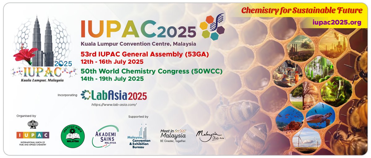 From July 12th to July 19th, Iupac will host scientists from all over the Globe to discuss “Chemistry for a Sustainable Future.” Join us to learn how to use chemistry to create a greener and fairer World.

iupac2025.org