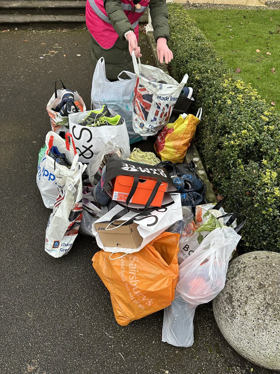 Thank you to all our volunteers today 👏  A lovely full roster which included a photographer and a run brief signer 😀

An excellent shoe collection too, for Helping Hearts 💕 

You're all wonderful ❤️

#parkrun #parkrunUk