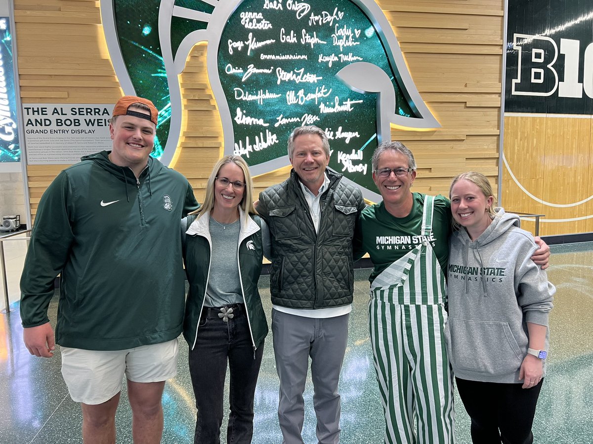 Kevin Guskiewicz (@kevinguskiewicz) on Twitter photo Congrats to <a href="/MSU_Gymnastics/">Michigan State Gymnastics</a> with win over UM at Breslin Friday night! Record crowd comes out to support our Spartans. Go Green!! Congrats to <a href="/MSU_Gymnastics/">Michigan State Gymnastics</a> with win over UM at Breslin Friday night! Record crowd comes out to support our Spartans. Go Green!!